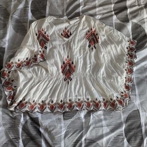 Raga Boho Top With Embroidery Size Large